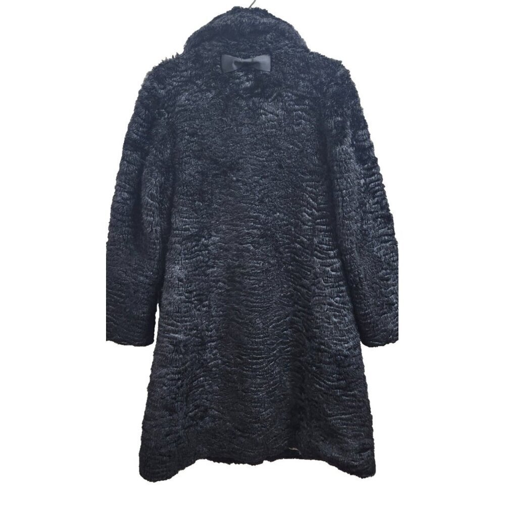 Kate Spade New York Faux Fur Coat Women’s M Elegant Textured Plush Winter Jacket - Picture 6 of 14